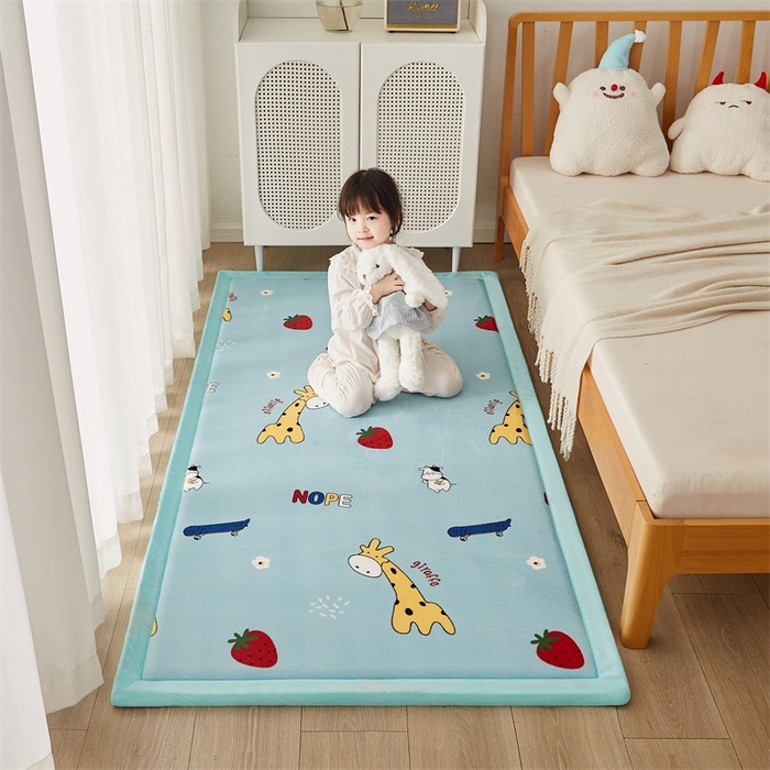 91家纺网 家纺一手货源 找家纺 锦丝钰床垫 2023新款卡通多功能榻榻米床垫地垫 开心鹿