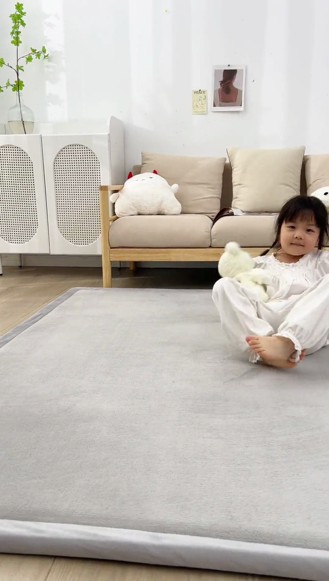 91家纺网 家纺一手货源 找家纺 锦丝钰床垫 2023新款卡通多功能榻榻米床垫地垫 灰色