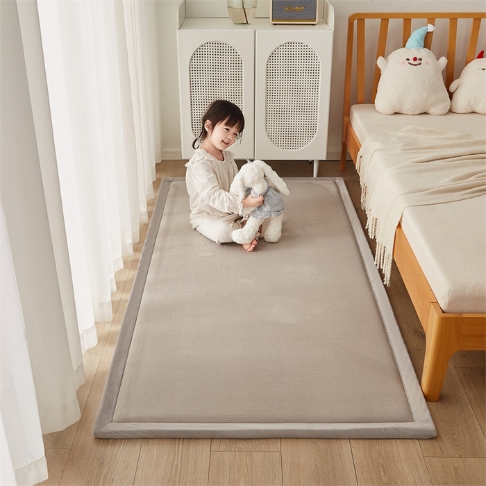 91家纺网 家纺一手货源 找家纺 锦丝钰床垫 2023新款卡通多功能榻榻米床垫地垫 灰色