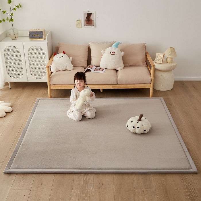 91家纺网 家纺一手货源 找家纺 锦丝钰床垫 2023新款卡通多功能榻榻米床垫地垫 灰色