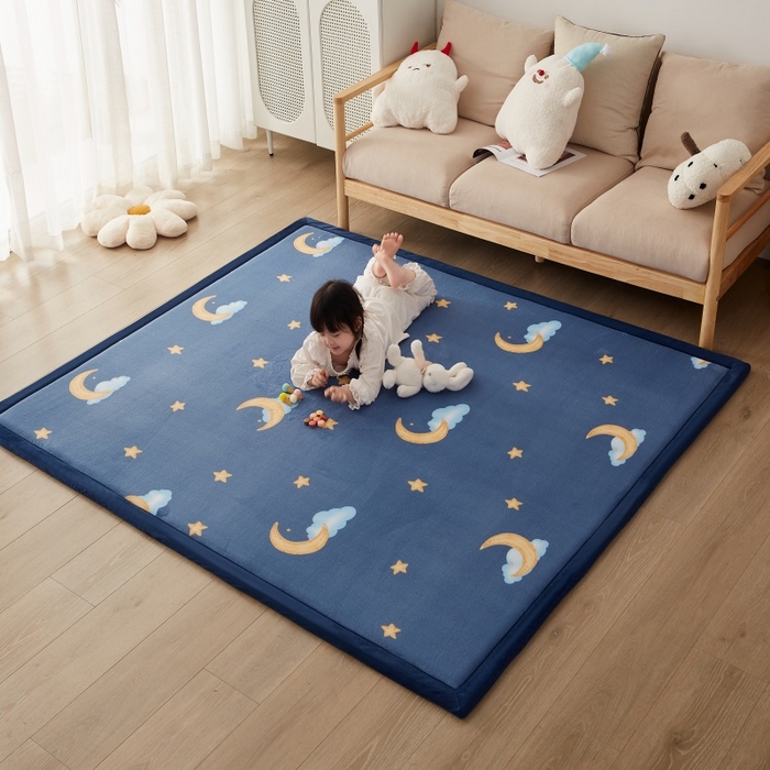 91家纺网 家纺一手货源 找家纺 锦丝钰床垫 2023新款卡通多功能榻榻米床垫地垫 星空月