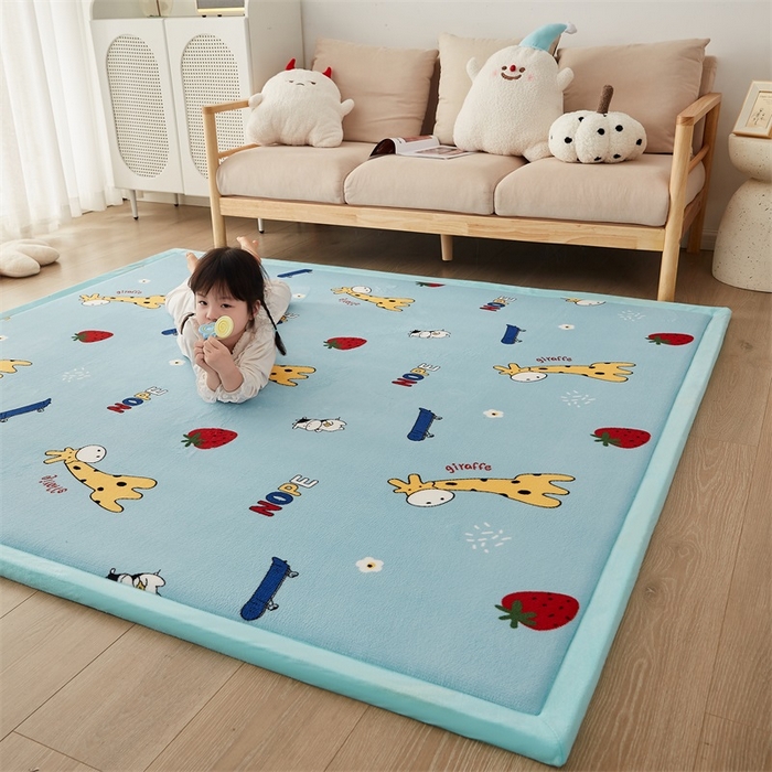 91家纺网 家纺一手货源 找家纺 锦丝钰床垫 2023新款卡通多功能榻榻米床垫地垫 开心鹿