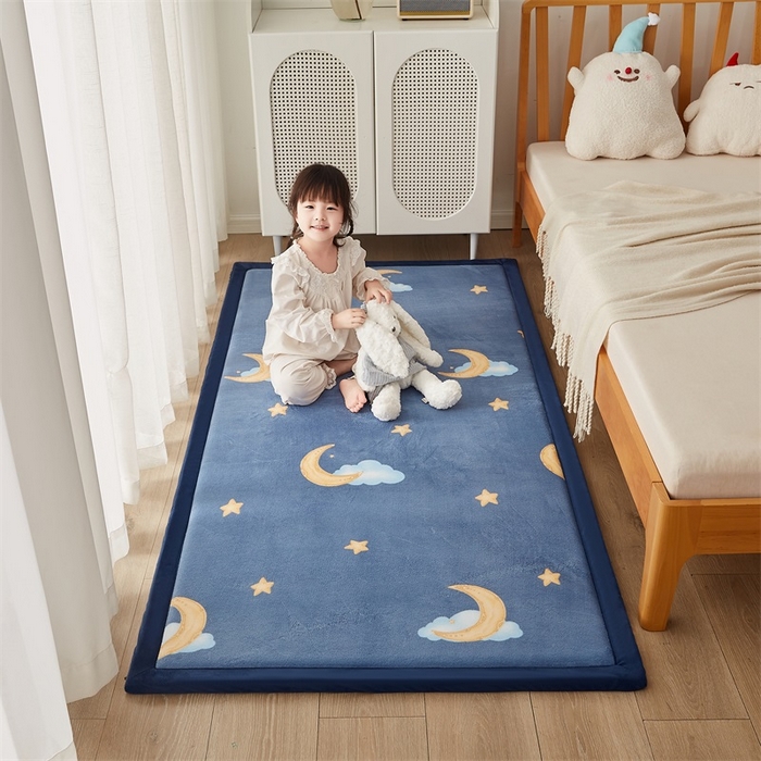 91家纺网 家纺一手货源 找家纺 锦丝钰床垫 2023新款卡通多功能榻榻米床垫地垫 星空月
