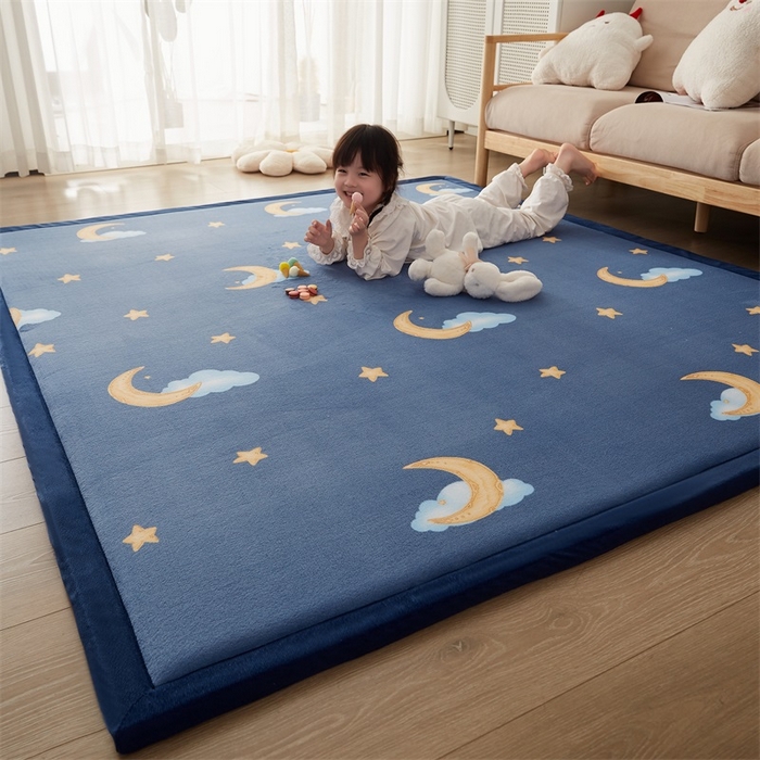 91家纺网 家纺一手货源 找家纺 锦丝钰床垫 2023新款卡通多功能榻榻米床垫地垫 星空月