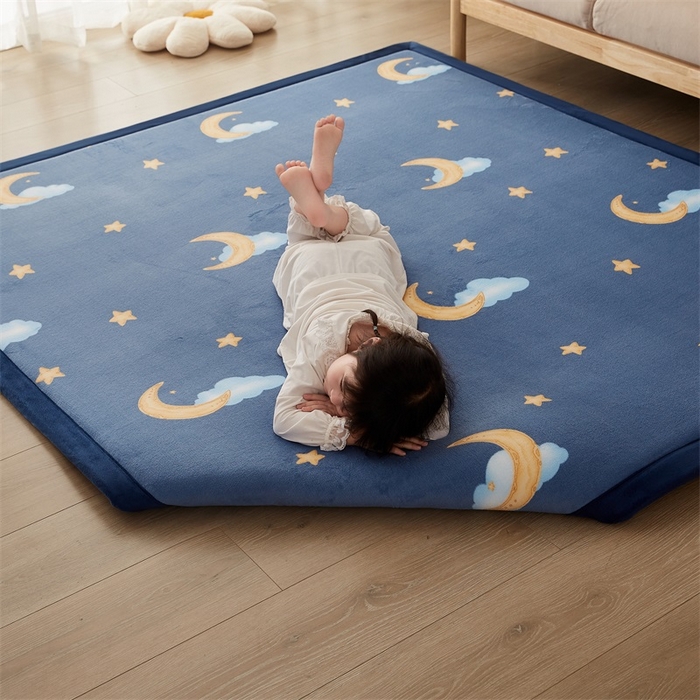 91家纺网 家纺一手货源 找家纺 锦丝钰床垫 2023新款卡通多功能榻榻米床垫地垫 星空月