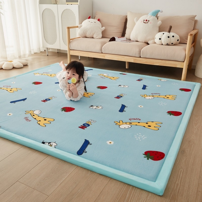 91家纺网 家纺一手货源 找家纺 锦丝钰床垫 2023新款卡通多功能榻榻米床垫地垫 开心鹿