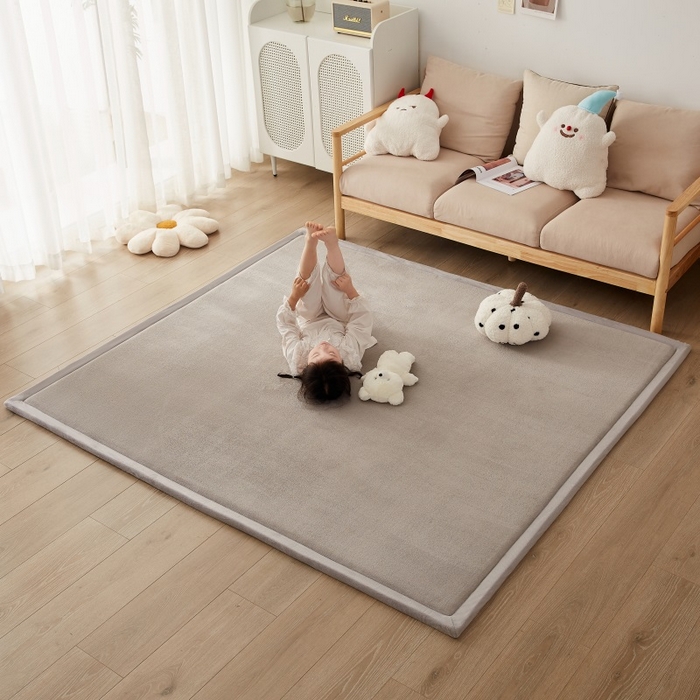 91家纺网 家纺一手货源 找家纺 锦丝钰床垫 2023新款卡通多功能榻榻米床垫地垫 灰色