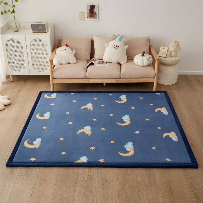 91家纺网 家纺一手货源 找家纺 锦丝钰床垫 2023新款卡通多功能榻榻米床垫地垫 星空月