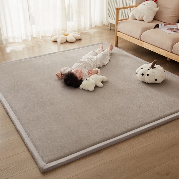 91家纺网 家纺一手货源 找家纺 锦丝钰床垫 2023新款卡通多功能榻榻米床垫地垫 灰色