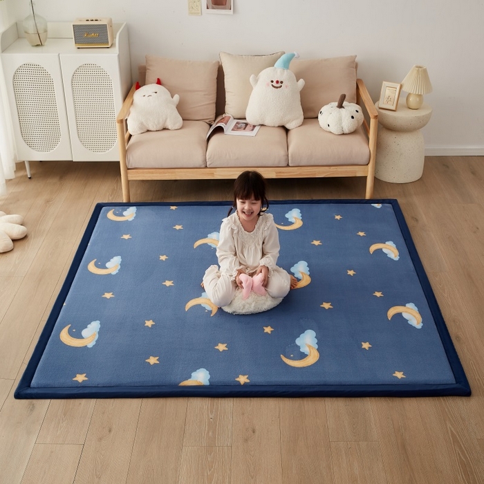 91家纺网 家纺一手货源 找家纺 锦丝钰床垫 2023新款卡通多功能榻榻米床垫地垫 星空月