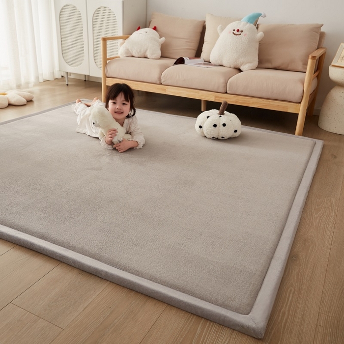 91家纺网 家纺一手货源 找家纺 锦丝钰床垫 2023新款卡通多功能榻榻米床垫地垫 灰色