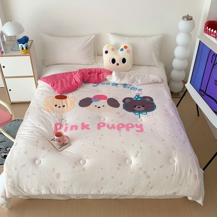 91家纺网 家纺一手货源 找家纺 （总）美乐迪家纺 2023新款A类云朵针织棉豆豆被