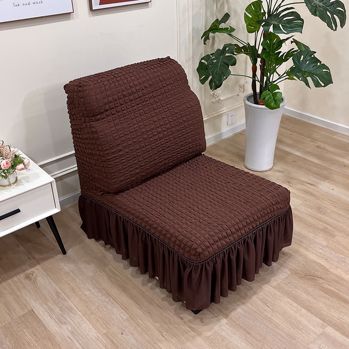 91家纺网 家纺一手货源 找家纺 丝绮鹿 2023新款爆米花裙边小单卡座 咖啡