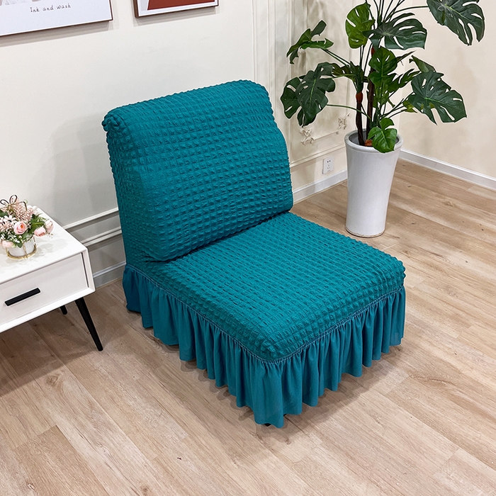 91家纺网 家纺一手货源 找家纺 丝绮鹿 2023新款爆米花裙边小单卡座 黛蓝