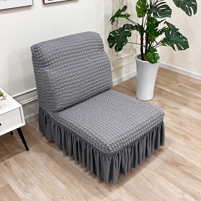 91家纺网 家纺一手货源 找家纺 丝绮鹿 2023新款爆米花裙边小单卡座 银灰