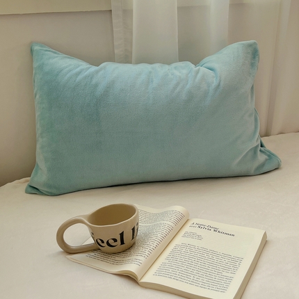 91家纺网 家纺一手货源 找家纺 （总）桃喜 2024新款牛奶绒纯色混搭系列单枕套