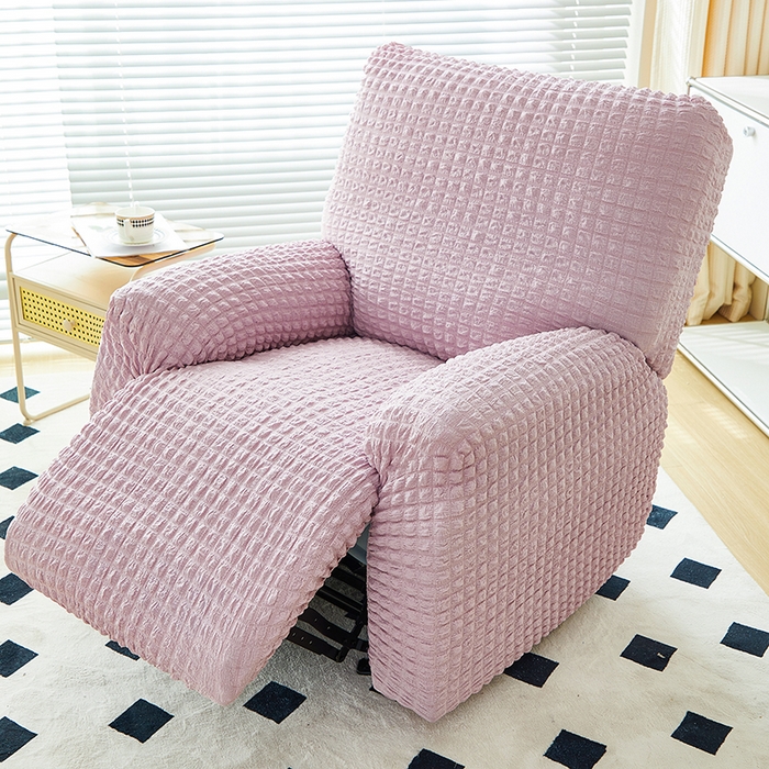 91家纺网 家纺一手货源 找家纺 丝绮鹿 2023新款爆米花系列芝华士沙发套 粉色