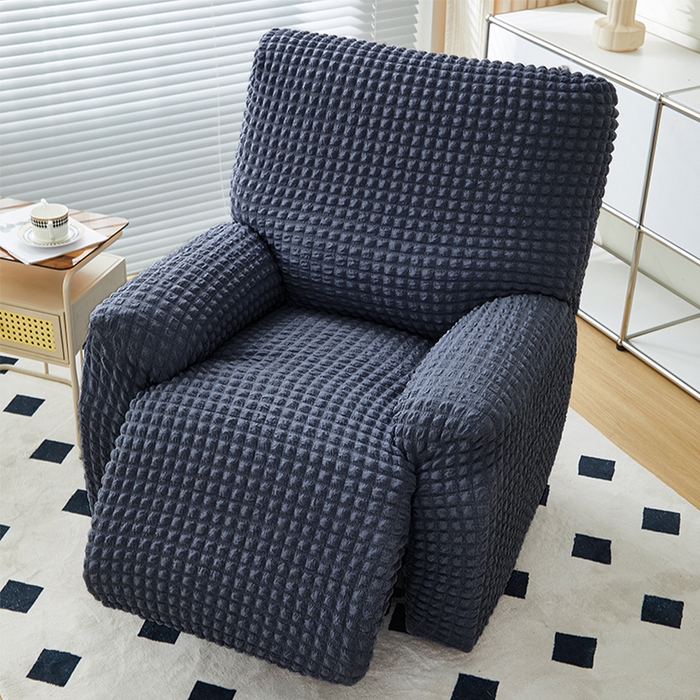 91家纺网 家纺一手货源 找家纺 丝绮鹿 2023新款爆米花系列芝华士沙发套 碳灰