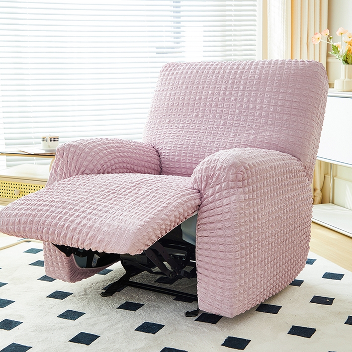 91家纺网 家纺一手货源 找家纺 丝绮鹿 2023新款爆米花系列芝华士沙发套 粉色