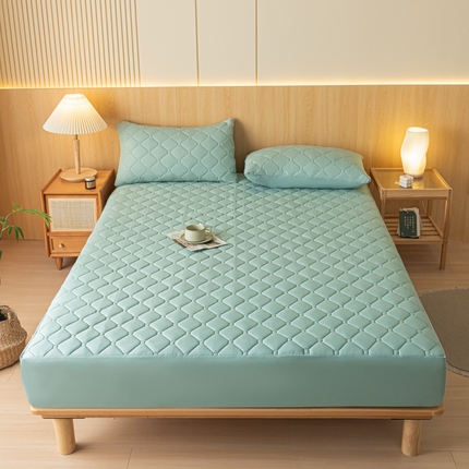 91家纺网 家纺一手货源 找家纺 （总）衿成家纺 2025新款纯色加棉防水大豆纤维床笠