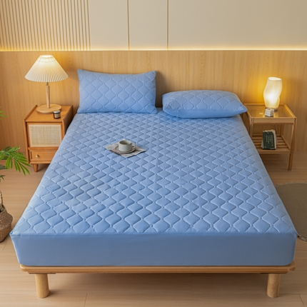 91家纺网 家纺一手货源 找家纺 （总）衿成家纺 2025新款纯色加棉防水大豆纤维床笠