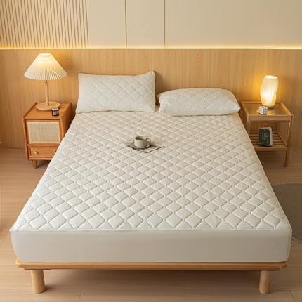 91家纺网 家纺一手货源 找家纺 （总）衿成家纺 2025新款纯色加棉防水大豆纤维床笠