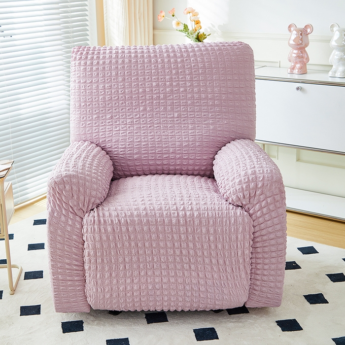 91家纺网 家纺一手货源 找家纺 丝绮鹿 2023新款爆米花系列芝华士沙发套 粉色