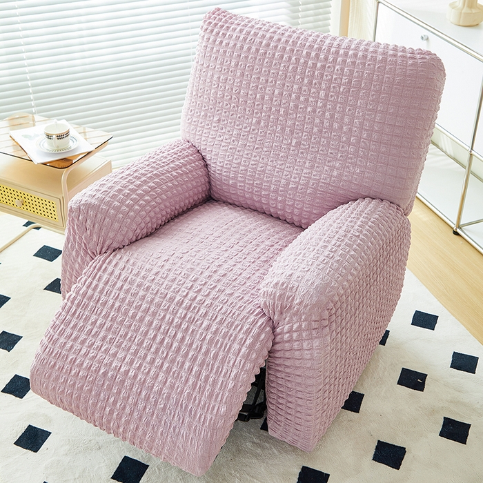 91家纺网 家纺一手货源 找家纺 丝绮鹿 2023新款爆米花系列芝华士沙发套 粉色