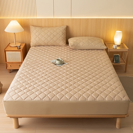 91家纺网 家纺一手货源 找家纺 （总）衿成家纺 2025新款纯色加棉防水大豆纤维床笠