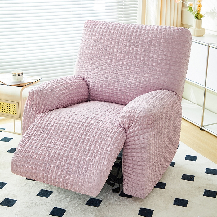 91家纺网 家纺一手货源 找家纺 丝绮鹿 2023新款爆米花系列芝华士沙发套 粉色