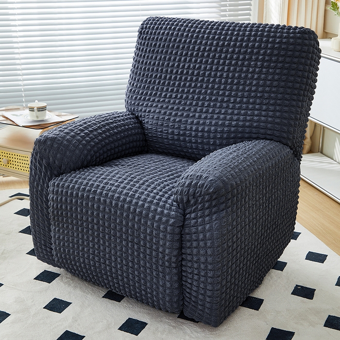 91家纺网 家纺一手货源 找家纺 丝绮鹿 2023新款爆米花系列芝华士沙发套 碳灰