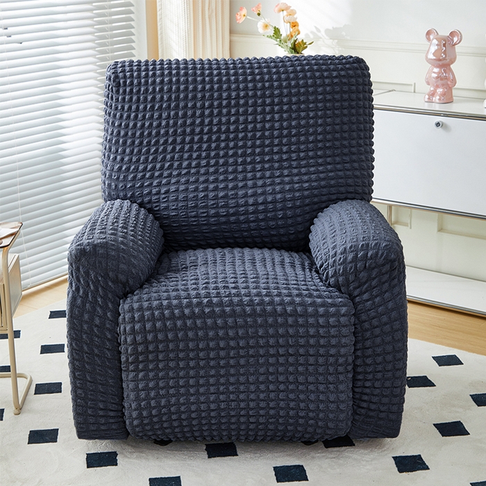 91家纺网 家纺一手货源 找家纺 丝绮鹿 2023新款爆米花系列芝华士沙发套 碳灰