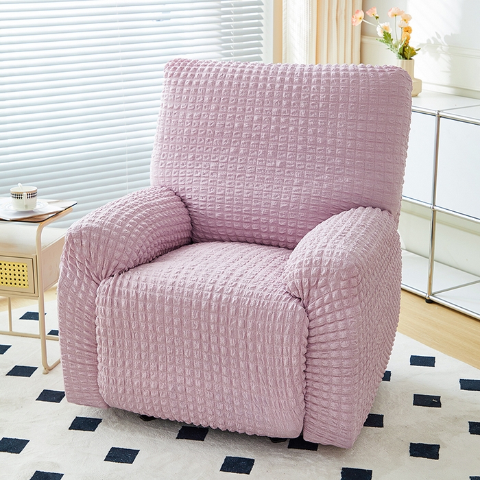 91家纺网 家纺一手货源 找家纺 丝绮鹿 2023新款爆米花系列芝华士沙发套 粉色