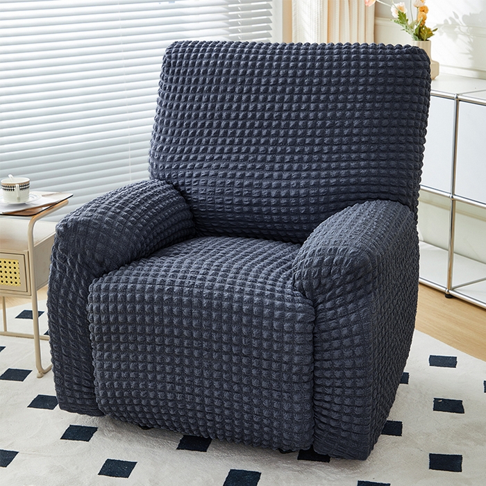 91家纺网 家纺一手货源 找家纺 丝绮鹿 2023新款爆米花系列芝华士沙发套 碳灰