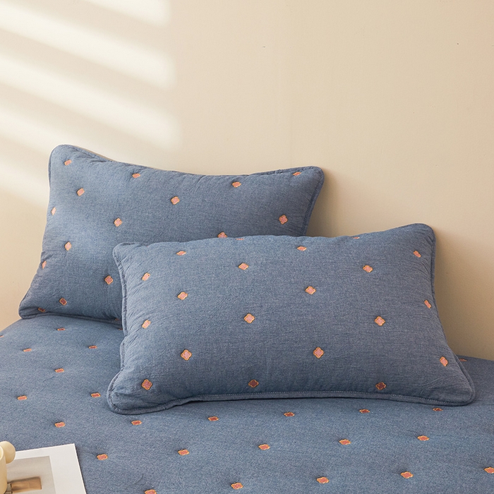 91家纺网 家纺一手货源 找家纺 （总）纤雅床笠 2024新款纯棉水洗棉刺绣夹棉大豆床笠--梵宝