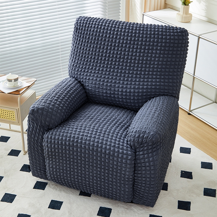 91家纺网 家纺一手货源 找家纺 丝绮鹿 2023新款爆米花系列芝华士沙发套 碳灰