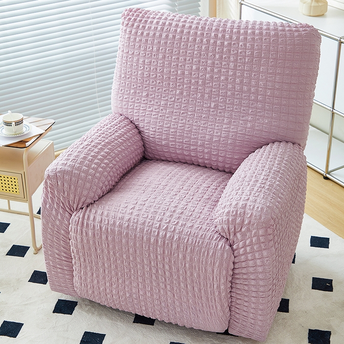 91家纺网 家纺一手货源 找家纺 丝绮鹿 2023新款爆米花系列芝华士沙发套 粉色