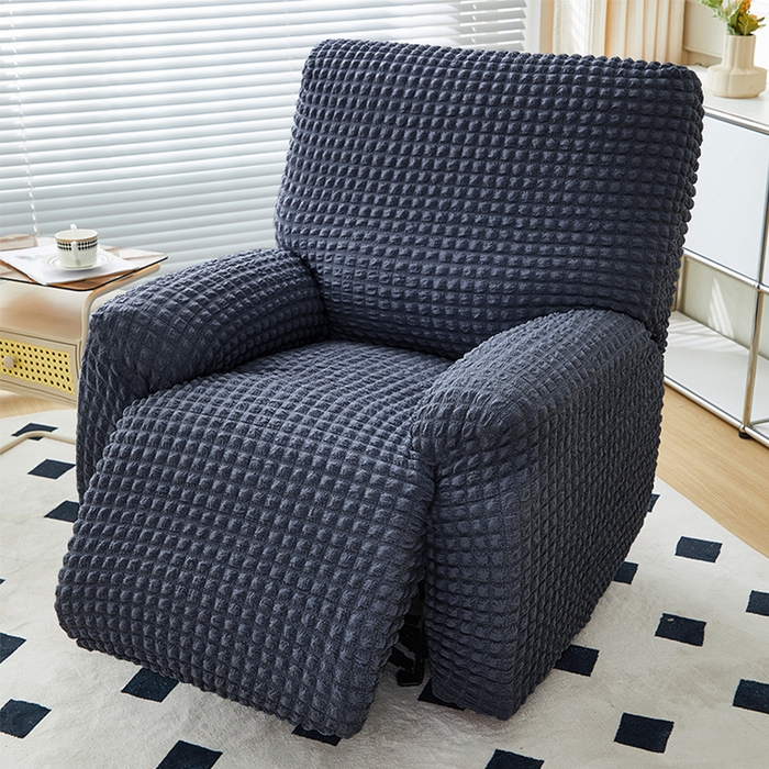 91家纺网 家纺一手货源 找家纺 丝绮鹿 2023新款爆米花系列芝华士沙发套 碳灰