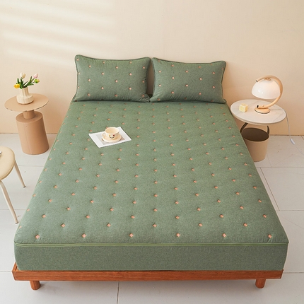 91家纺网 家纺一手货源 找家纺 （总）纤雅床笠 2024新款纯棉水洗棉大豆全包床笠--梵宝