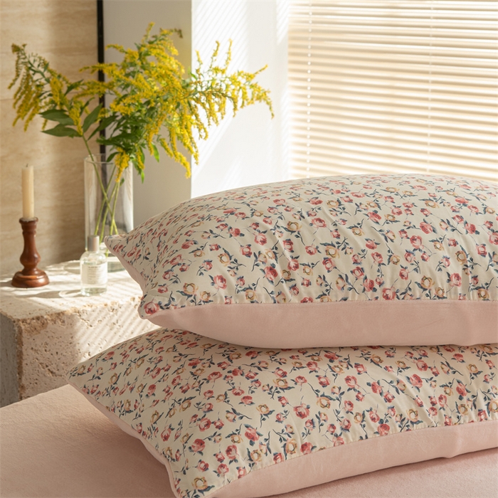 91家纺网 家纺一手货源 找家纺 洋铭区（原狠狠爱） 2023新款棉加绒四件套 蜜桃樱花