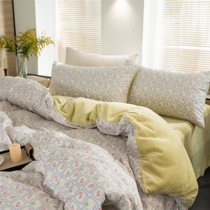 91家纺网 家纺一手货源 找家纺 （总）洋铭区（原狠狠爱） 2023新款棉加绒四件套