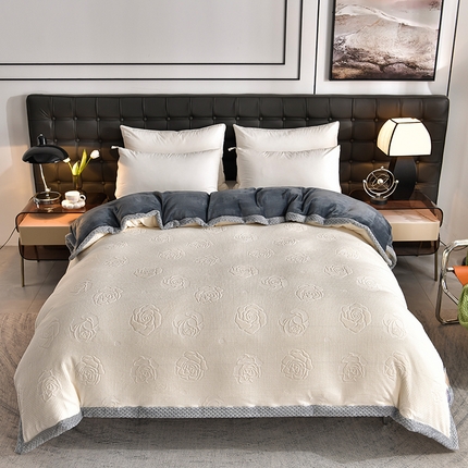 91家纺网 家纺一手货源 找家纺 （总）馨梦缘 2025新款牛奶绒大包边单被套