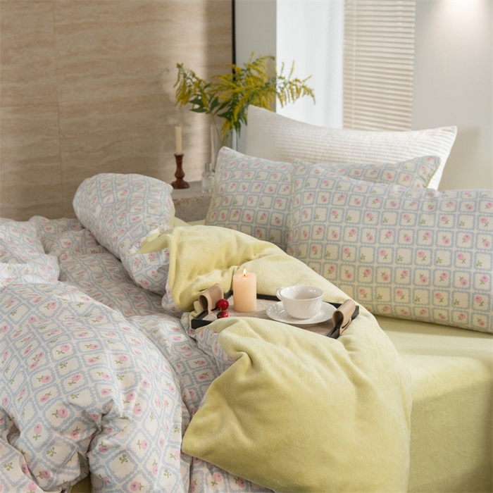 91家纺网 家纺一手货源 找家纺 （总）洋铭区（原狠狠爱） 2023新款棉加绒四件套