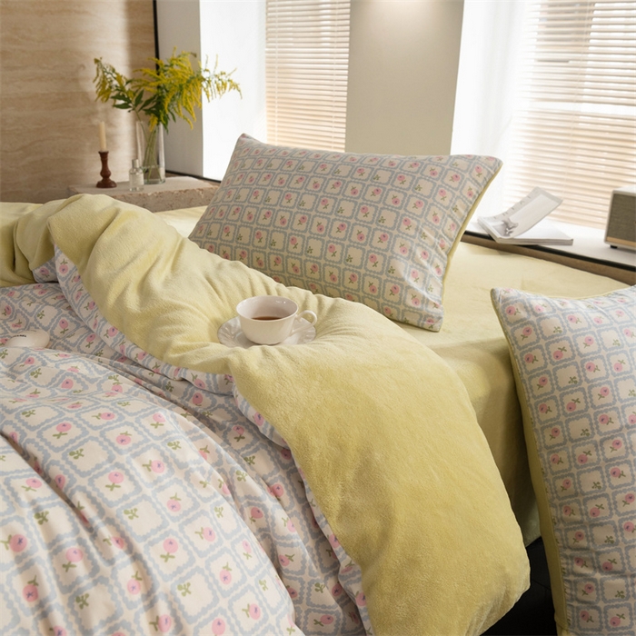 91家纺网 家纺一手货源 找家纺 （总）洋铭区（原狠狠爱） 2023新款棉加绒四件套