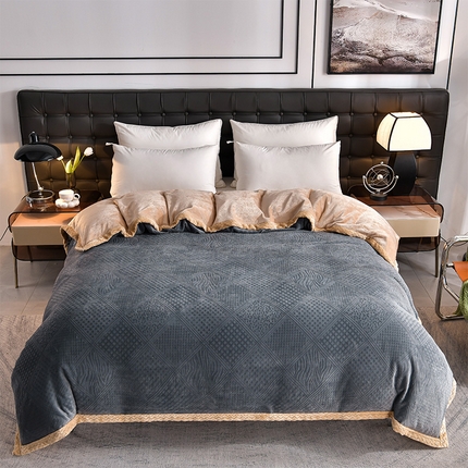 91家纺网 家纺一手货源 找家纺 （总）馨梦缘 2025新款牛奶绒大包边单被套