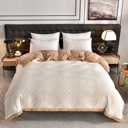 91家纺网 家纺一手货源 找家纺 （总）馨梦缘 2025新款牛奶绒大包边单被套