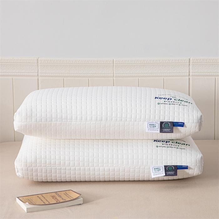 91家纺网 家纺一手货源 找家纺 大熊枕芯 2023新款小方格烫花捏角枕头枕芯 48*74cm/只小方格