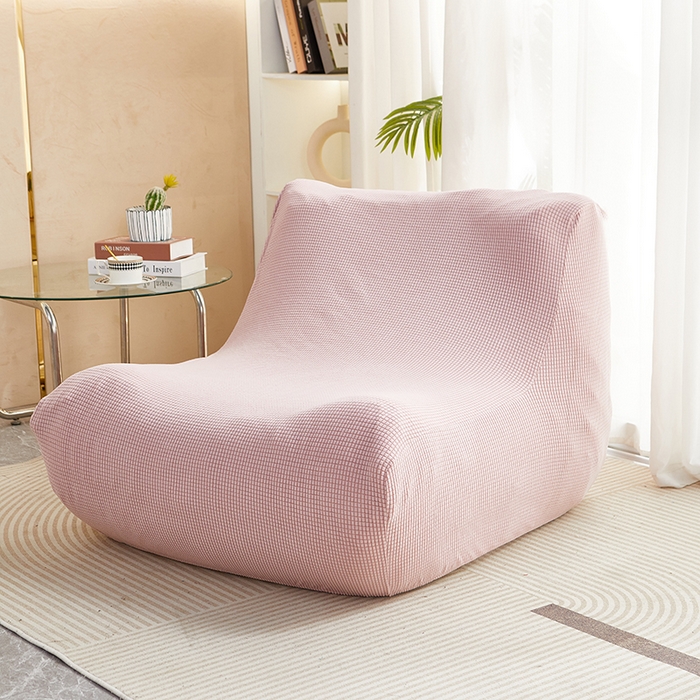 91家纺网 家纺一手货源 找家纺 丝绮鹿 2023新款爆米花懒人毛毛虫沙发套 玉米粒 暗粉