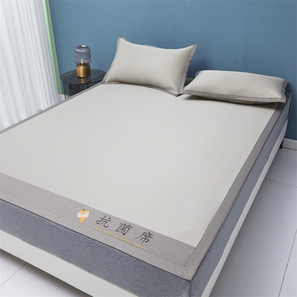 鑫姿席业 2025新款抗菌冰激凌凉感丝冰丝席系列 冰激凌-烟灰