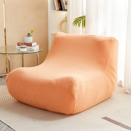 91家纺网 家纺一手货源 找家纺 丝绮鹿 2023新款爆米花懒人毛毛虫沙发套 玉米粒 香桔橙